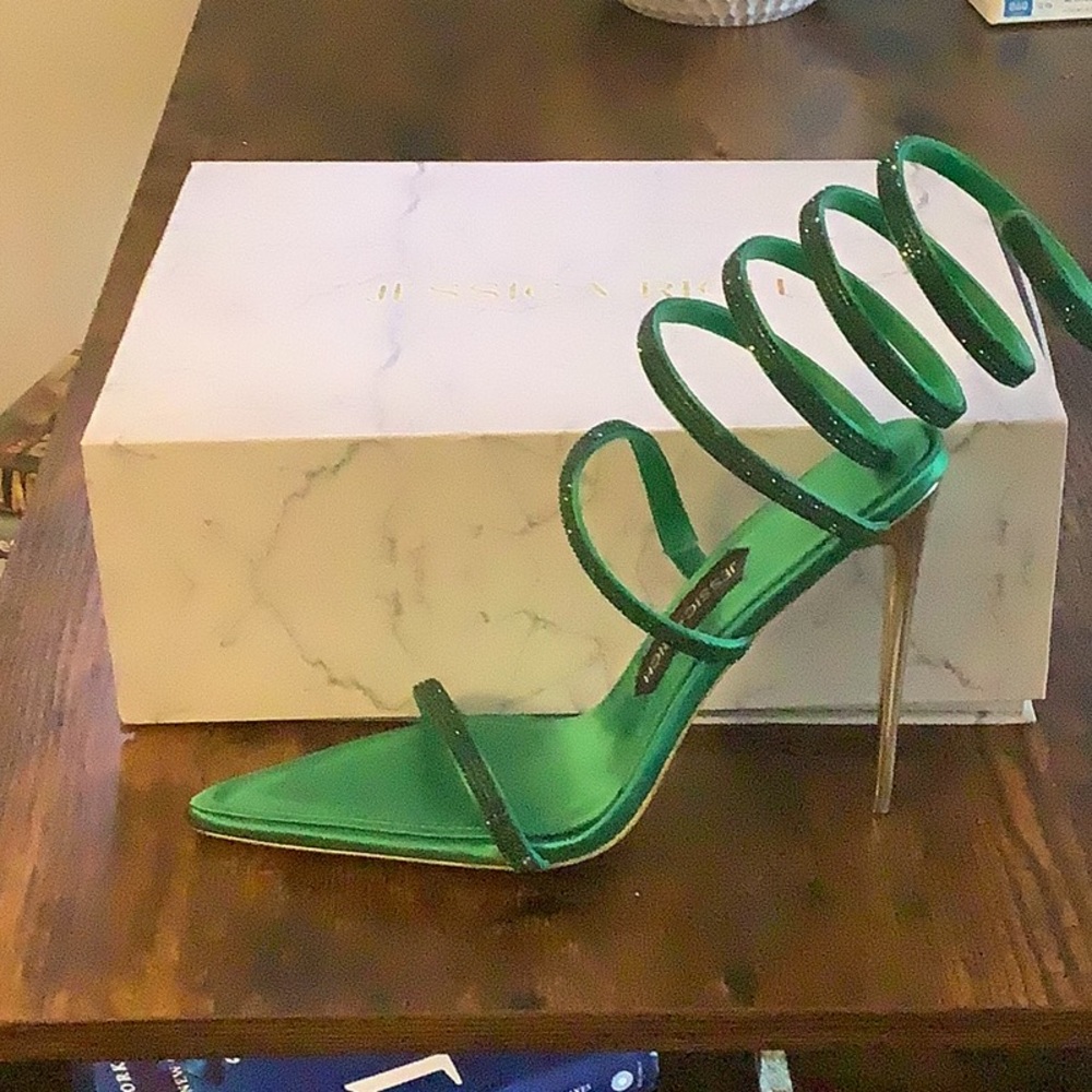 Elegant Green Stiletto Heels - JESSICA RICH Candy Ankle Strap Sandal